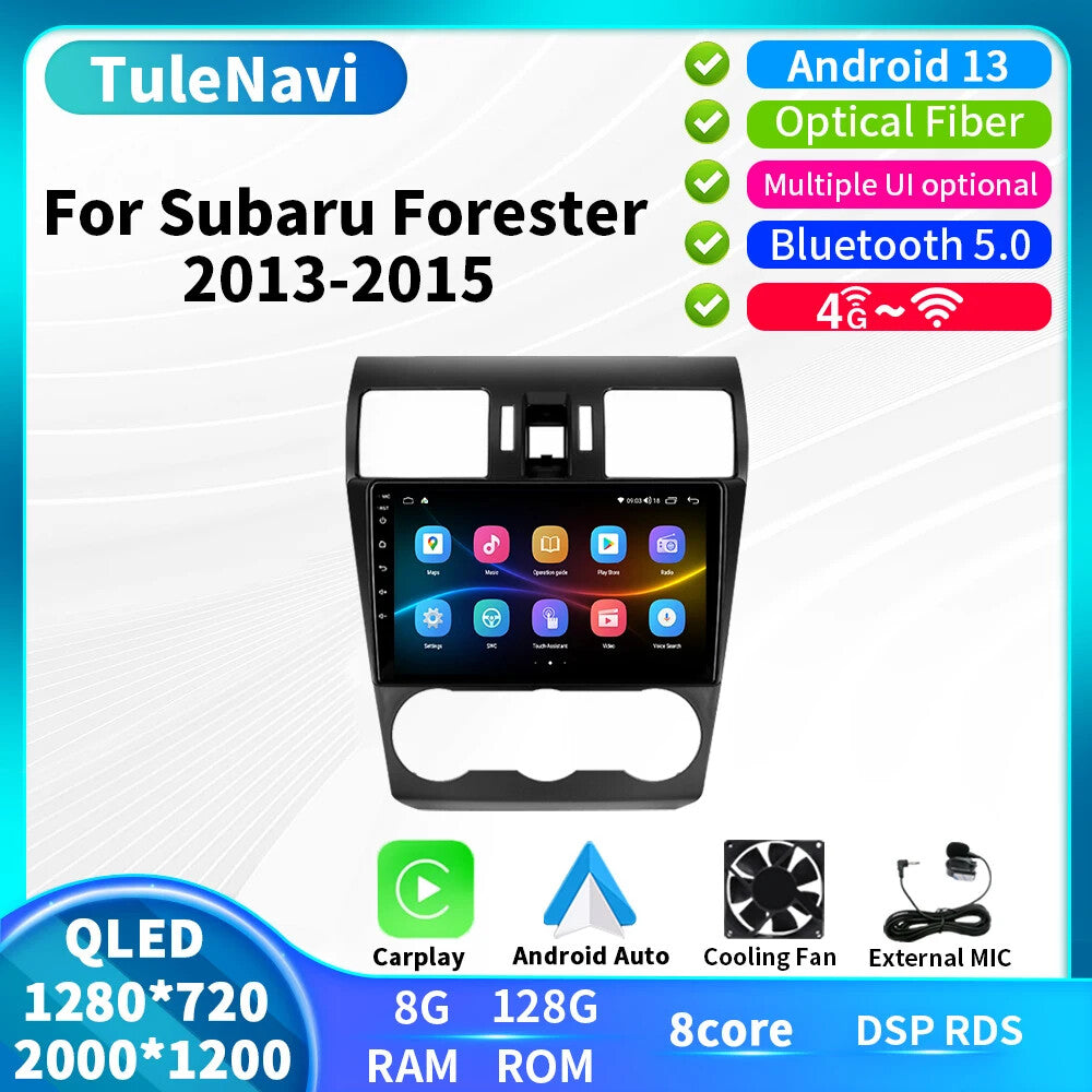 for Subaru for Forester 4 SJ XV WRX 2013-2015 Stereo CarPlay Car Radio Player Screen