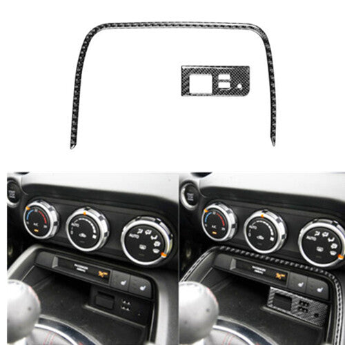 for Mazda MX-5 2016-2020 Carbon Fiber Interior AC Lower & USB Frame Cover Trim