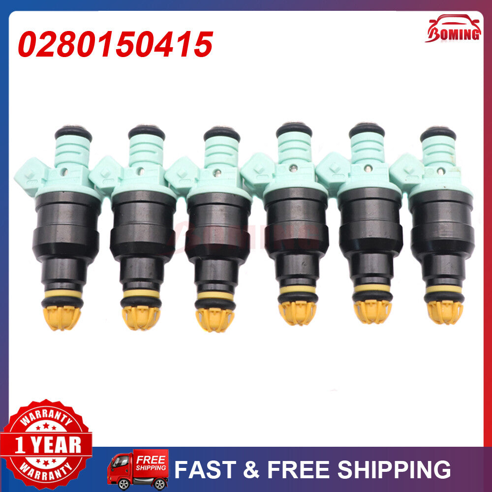 6-pack fuel injectors 0280150415 for BMW 323i 325i 525i M3 flow matching 13641730060