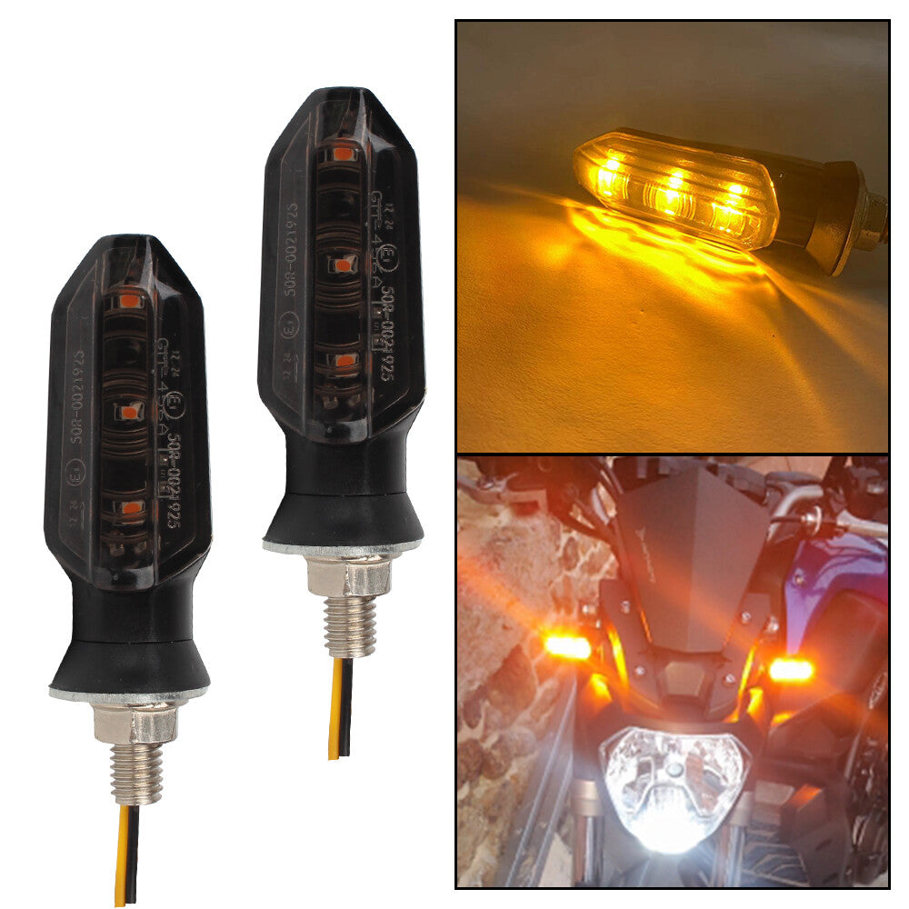 2-Piece Motorcycle LED Turn Signal Flashing Light Indicator for Honda for Yamaha for Harley