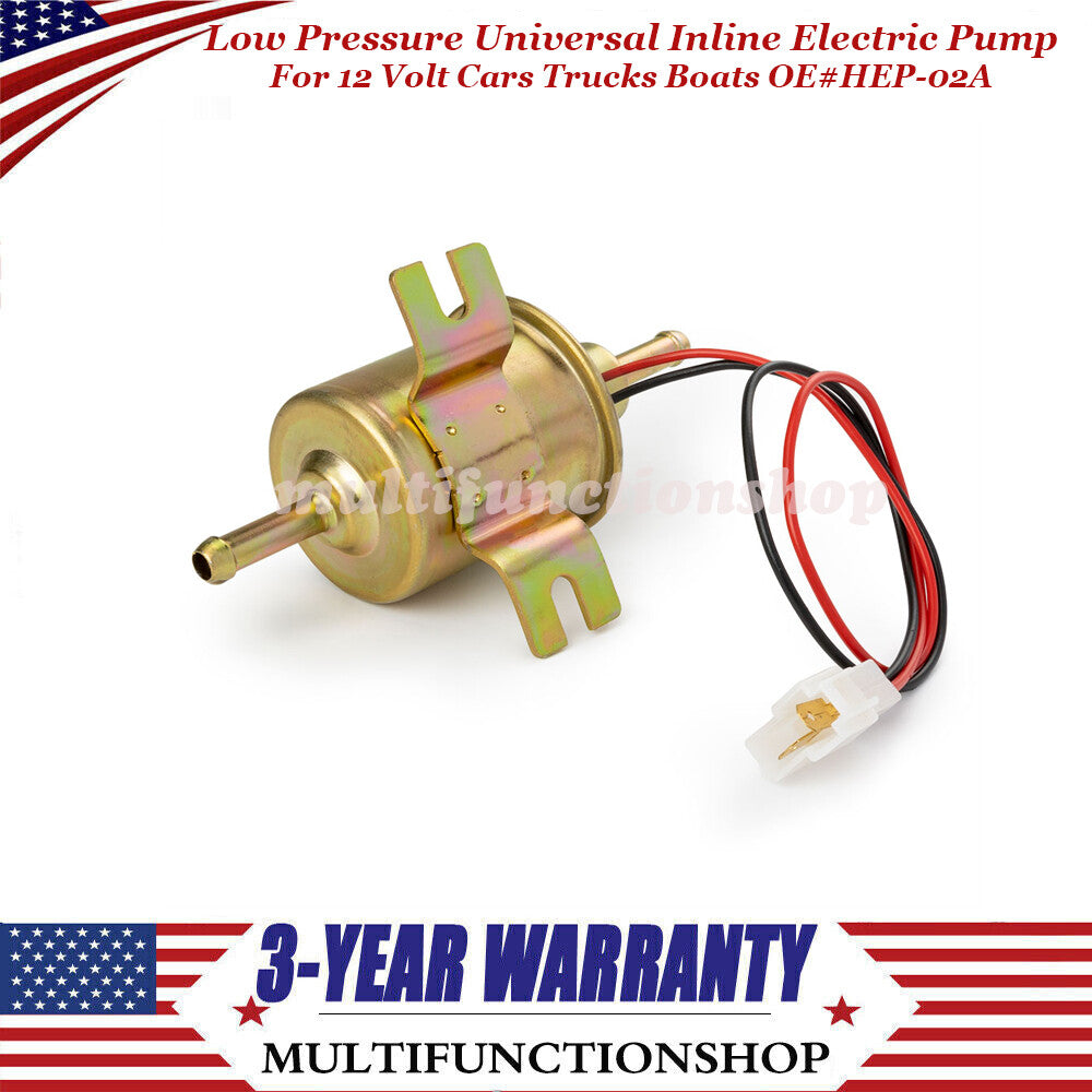 Low Pressure Universal Inline Electric Pump HEP-02A Fuel Pump Petrol Diesel