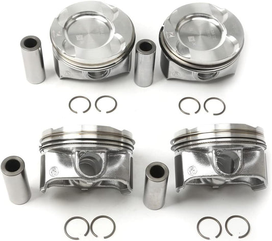 4x Piston Assembly Fit for Mercedes-Benz M254.915 1.5T C260 A2540309400 2540300