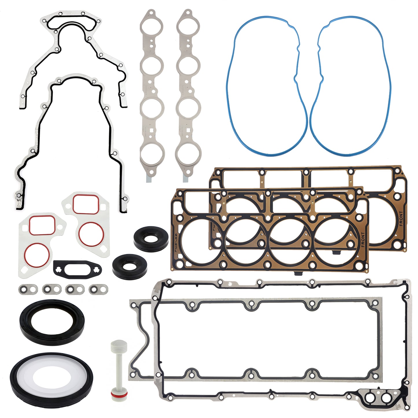 LS LS9 Gaskets Kit  Main Rod Bearings w/Piston Rings for Chevy LS1 LS6 LQ4 Gen3