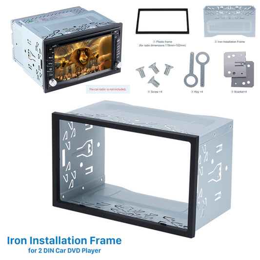 Car Stereo In-dash Audio Radio Double 2 DIN Dash Installation Trim Kit Mount