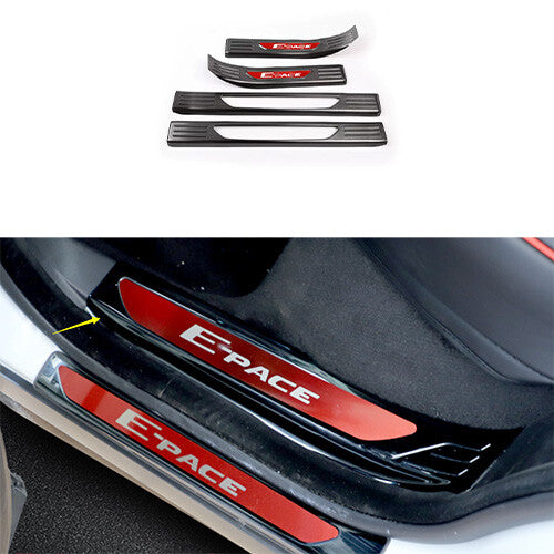 Plate Protector Inner Door for Jaguar E-Pace 2018-23 Sill Scuff Black Titanium