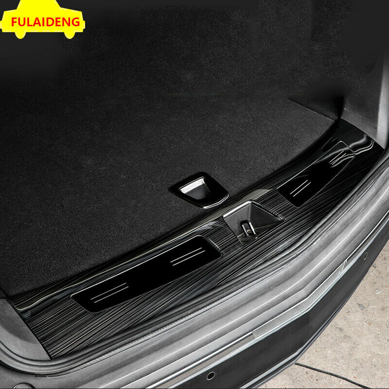 1P for Cadillac XT5 2016-2021 Black Rear Trunk Door Sill Scuff Plate Guard Cover