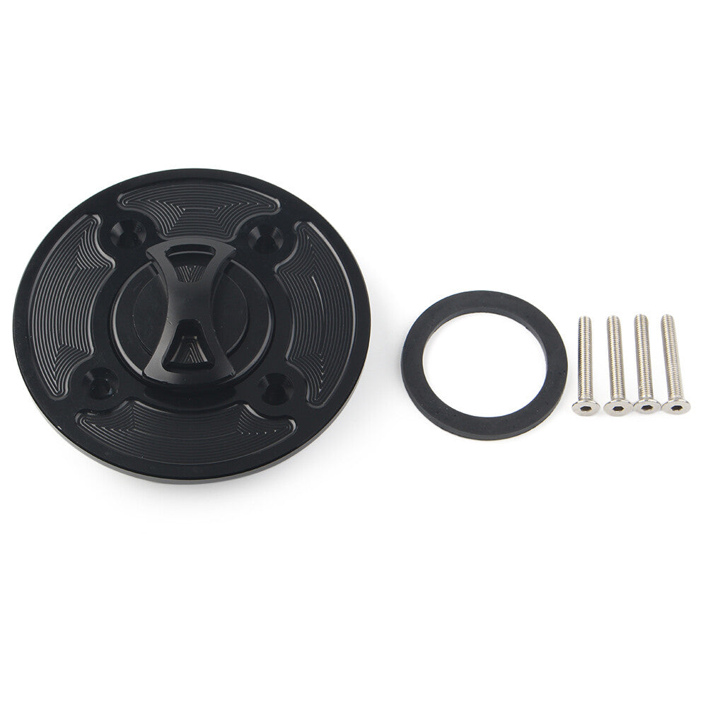 CNC Fuel Gas Tank Cap Cover Keyless fit for Kawasaki 400 650 Z900