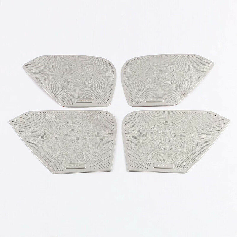4P for Mazda CX-5 2017-2021 Silver Inner Door Horn Cap Speaker Audio Cover Trim