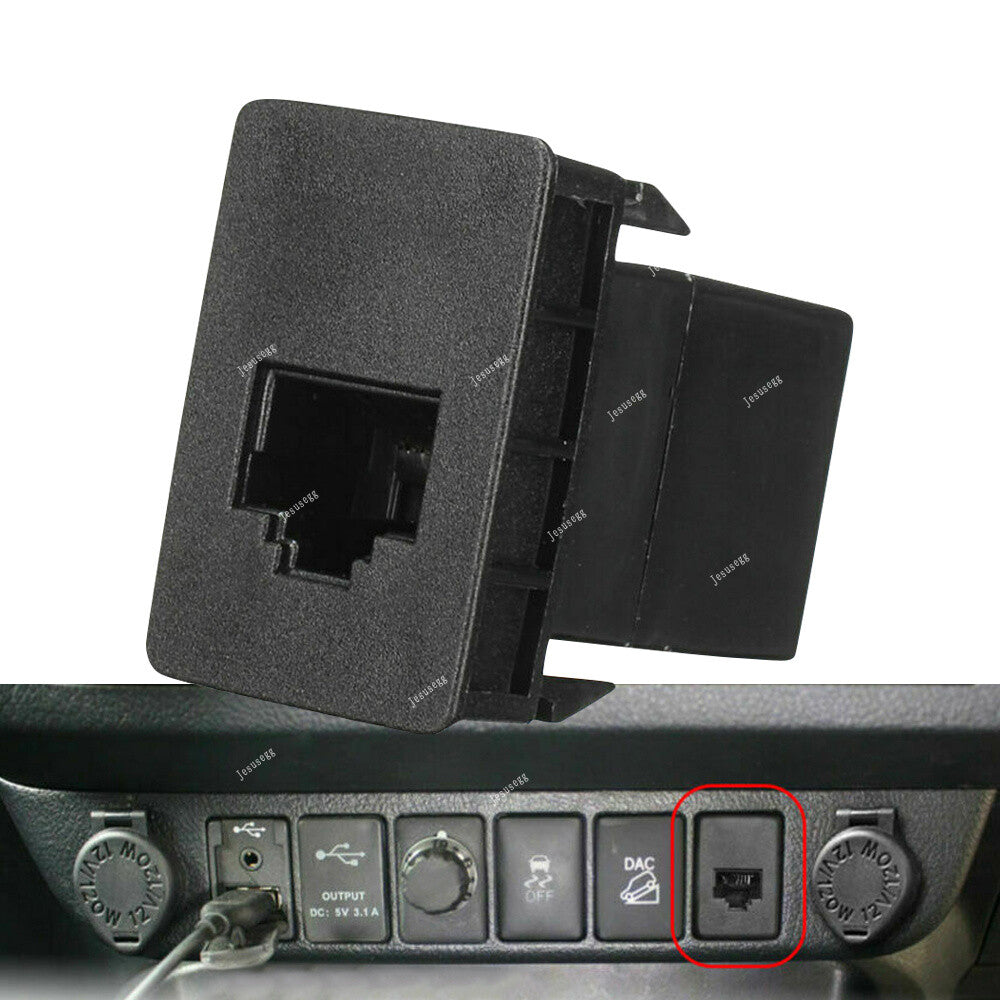 RJ45 UHF Radio Switch Panel Dash Socket for Toyota Prado Hilux Landcruiser Black