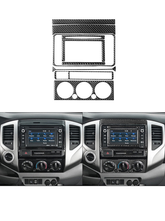 for Toyota Tacoma 2012-2015 9Pcs Central Control Type-C Trim Cover Carbon Fiber