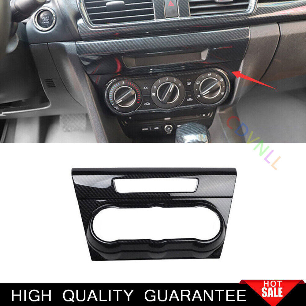 for Mazda 3 Axela 14-16 Carbon Fiber Central Console AC Switch Panel Cover Trim