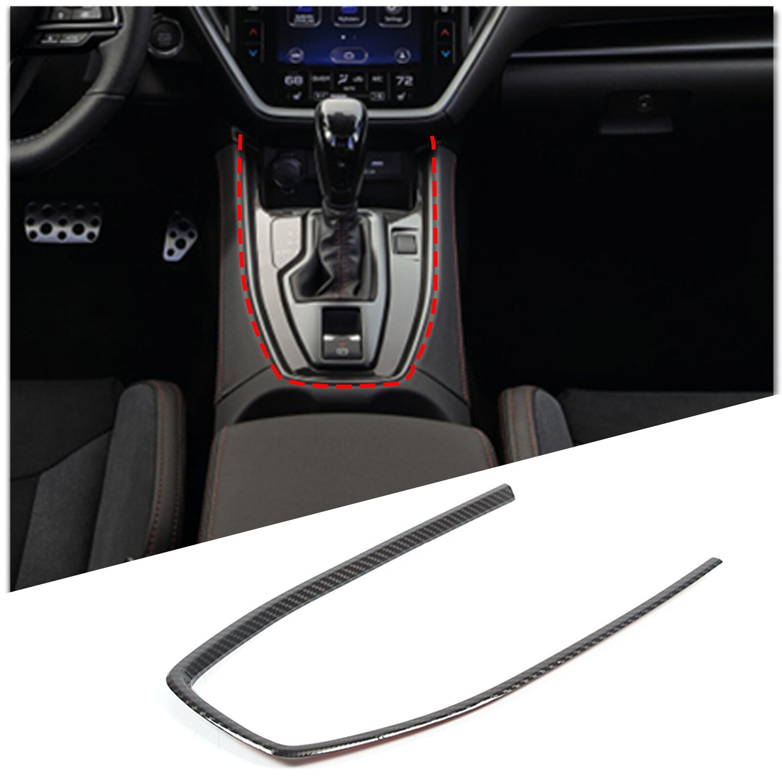 Black high-profile brake light cover trim for Toyota Tacoma 2016 - 2022