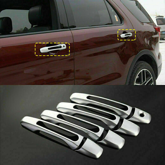 for Ford Explorer 2013-2019 ABS Matte Silver Outside Door Handle Cover Trim 1Set
