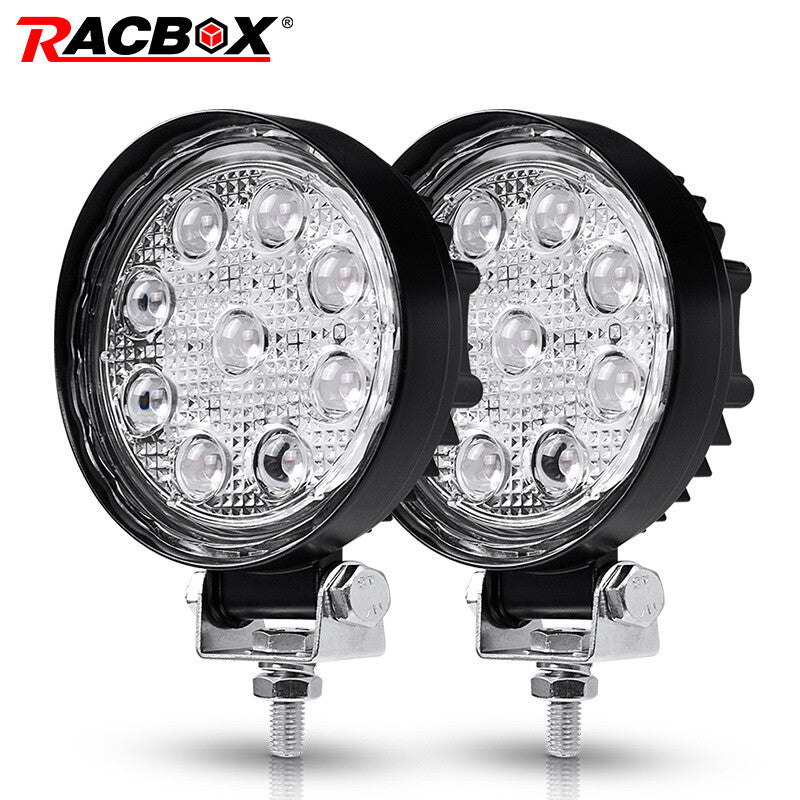 4inch Spot Round Pods 4D Lens LED Work Light Bar Offroad Fog Driving 4WD SUV/ATV