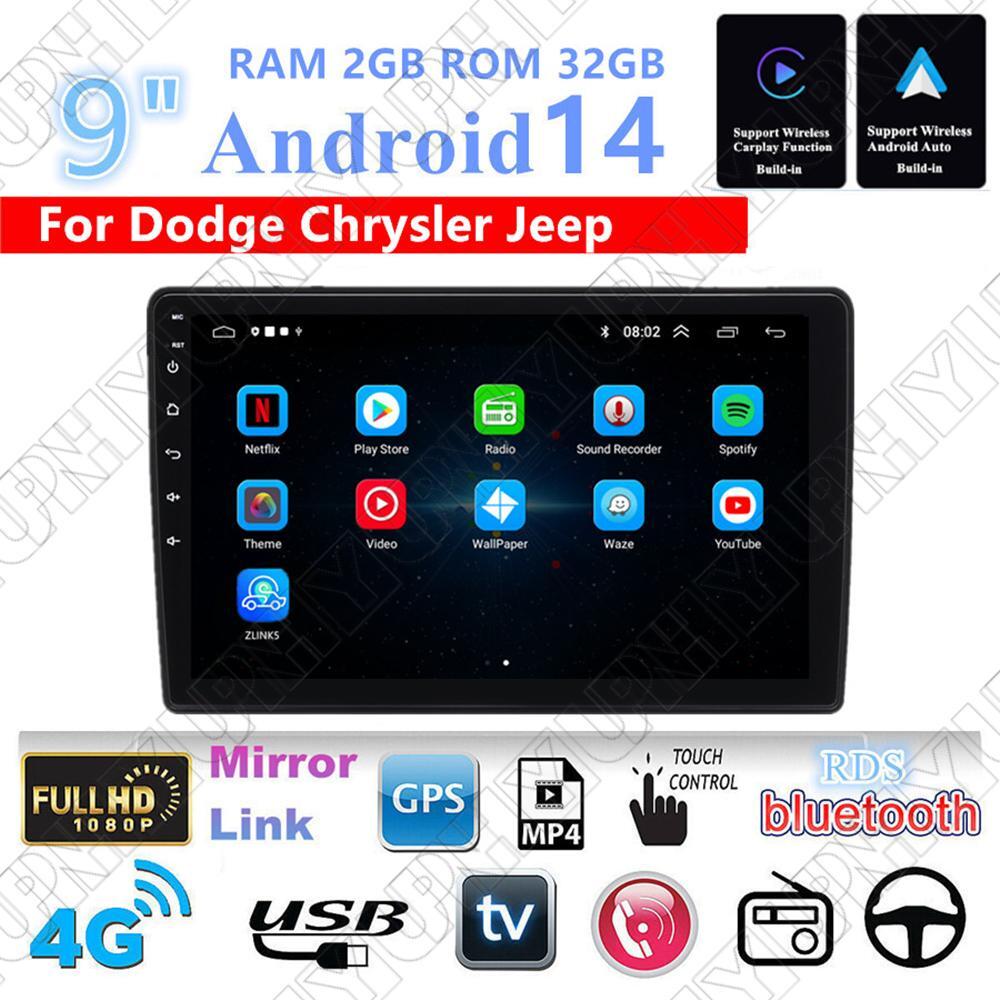 9 For 2006-08 for Dodge for RAM 1500-5500 Carplay 2+32GB Stereo Radio GPS Nav Head Unit