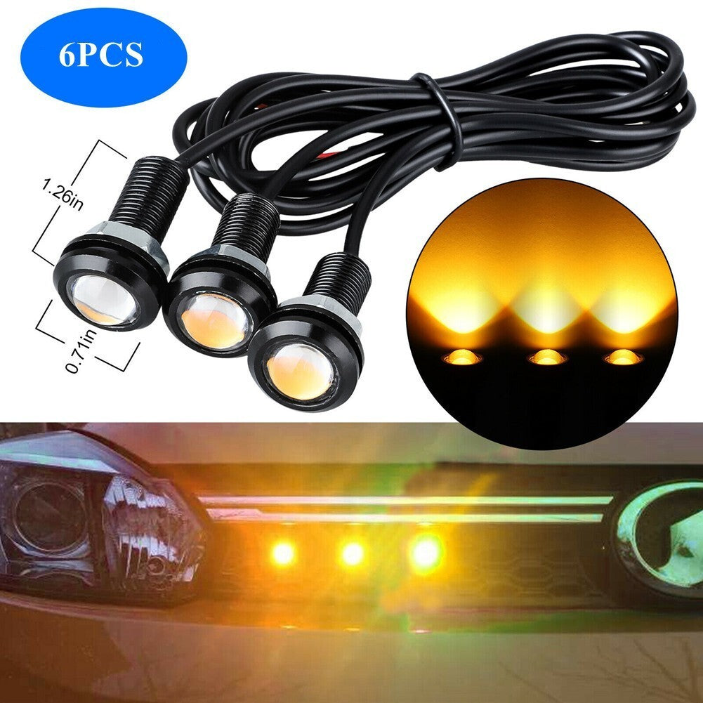 6 X Front Grille Bumper Grill Hood Amber LED Lights for Dodge for RAM -1500 2500 3500