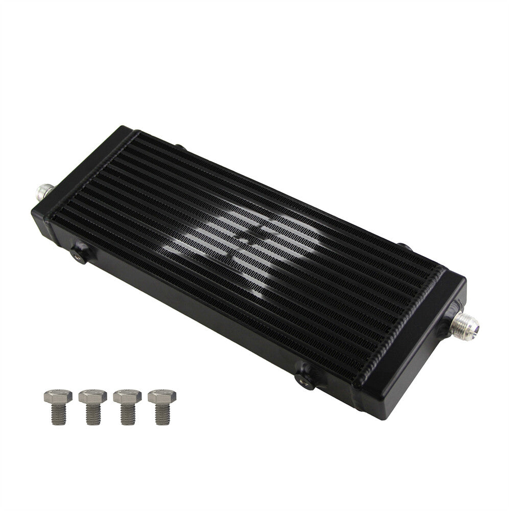 Universal Cross Flow Pass Bar  Plate Oil Cooler Medium Black