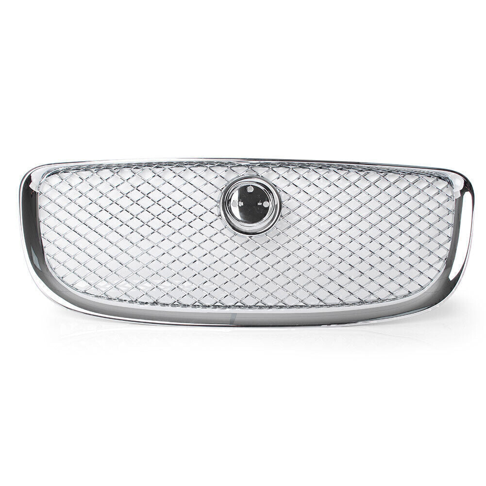 Front Center Grille Plastic Mesh Grill Fit for Jaguar XJ 2010-2015 Chrome US