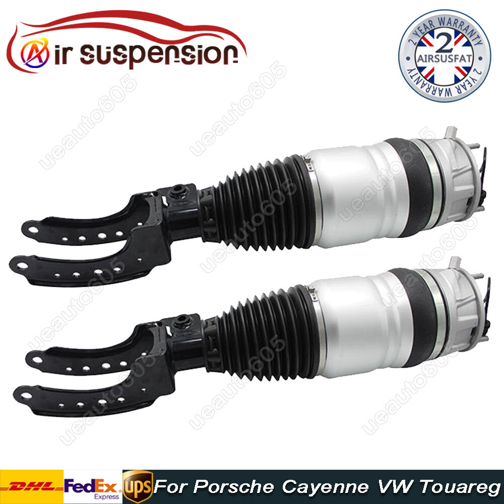 2X for Porsche for Cayenne 958 for VW Touareg Front Air Suspension Spring Shock Struts