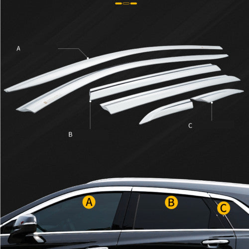 for Cadillac XT5 2017-2022 Chrome Side Window Visor Sun Rain Guard Vent Shade 6x