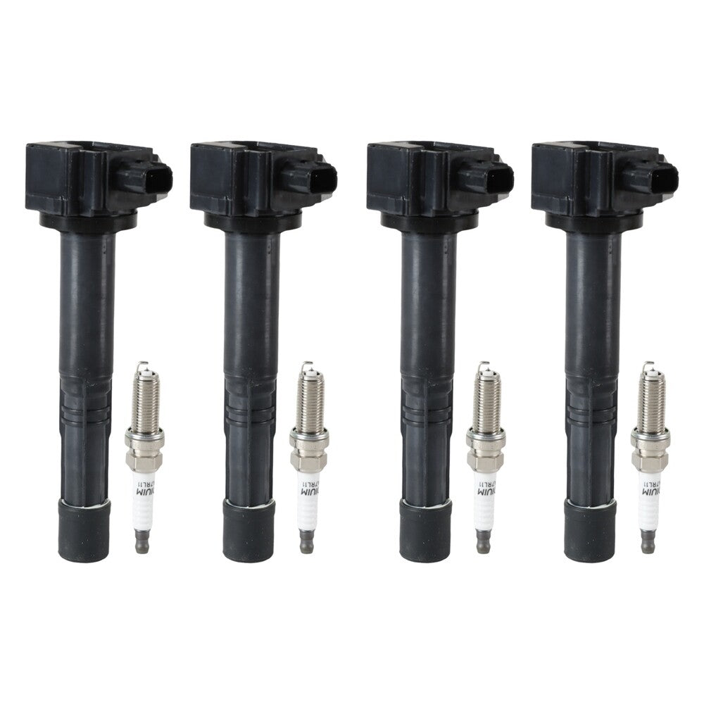 for Honda Accord CR-V for Acura ILX UF712 4x Ignition Coils+4x Iridium Spark Plugs