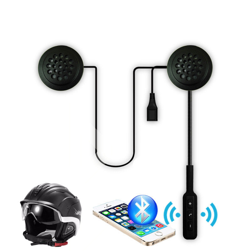 Motorcycle Helmet Bluetooth Headset Wireless Headphone Mic Hands- Earphone