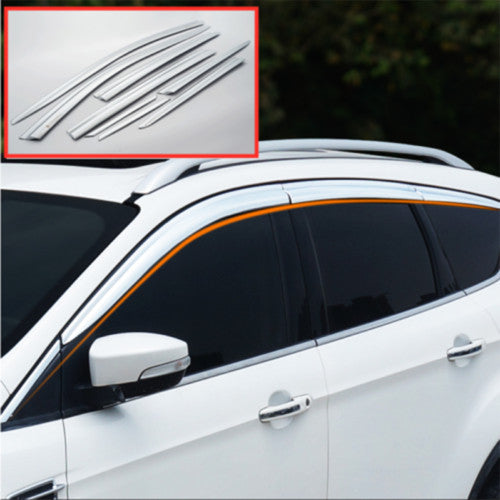 8x for Ford Escape 2013-19 Chrome Window Visor Vent Sun Rain Guard Deflector Kit