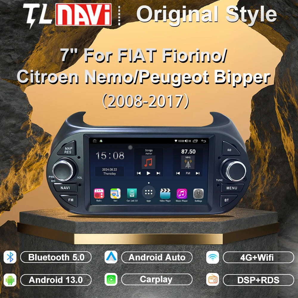 for Fiat Fiorino Qubo for Citroen Nemo Multimedia Player Car Radio GPS Navi Auto