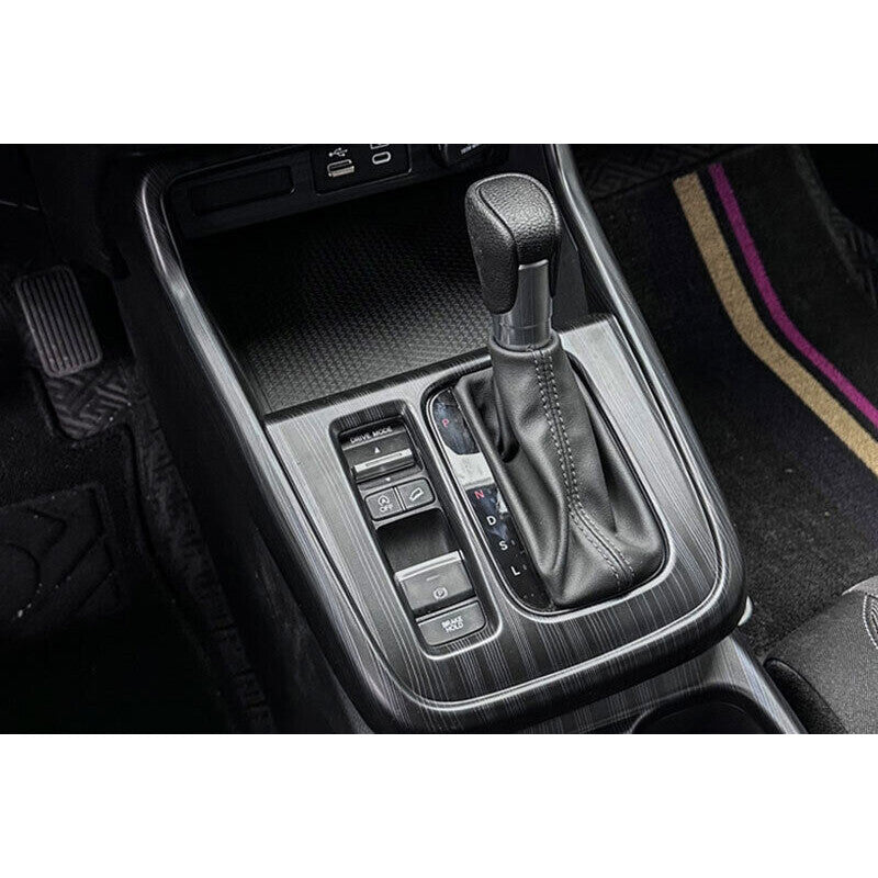 for Honda CR-V 2023-2024 Black Wood Grain Inner Console Gear Shift Panel Cover