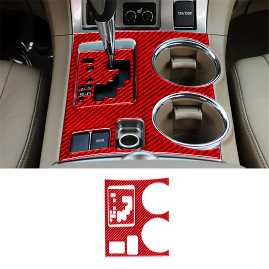 for Toyota Highlander 2008-2013 2Pcs Gear Shift Console Frame Trim Cover Red
