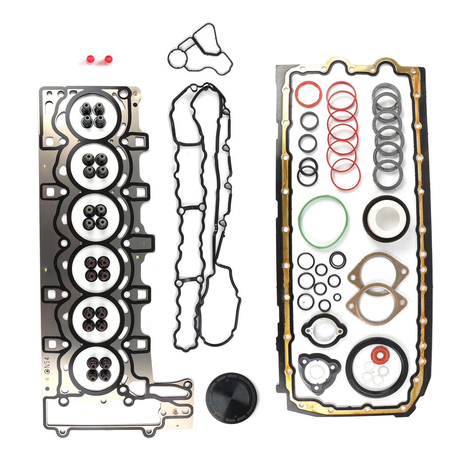 Engine Overhaul Gasket Kit Pistons Rings Bearings Guide Set Timing Chain for BMW