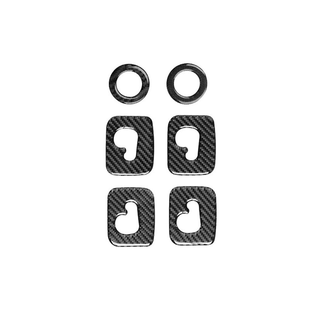 6X Carbon Fiber Interior Roof Hook Trim for Audi Q5 2018-2021