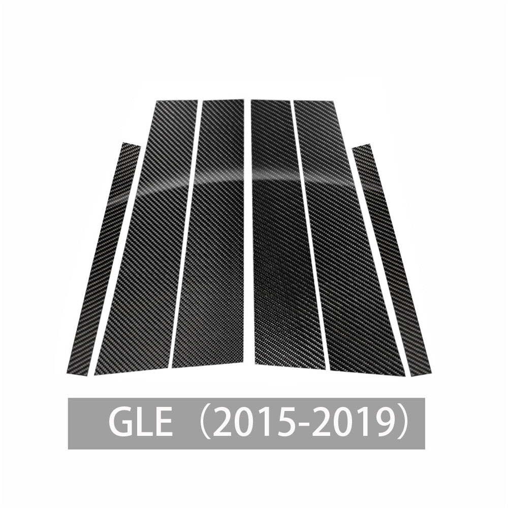 Carbon Fiber Window Pillar Posts Panel Cover for Mercedes-Benz GLE Class 2015-19