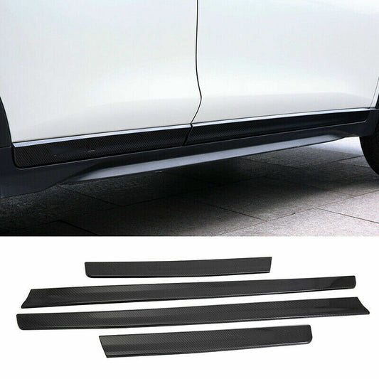 4For for Nissan Rogue 2014-2020 Carbon Fiber Door Guard Body Side Molding Cover Trim