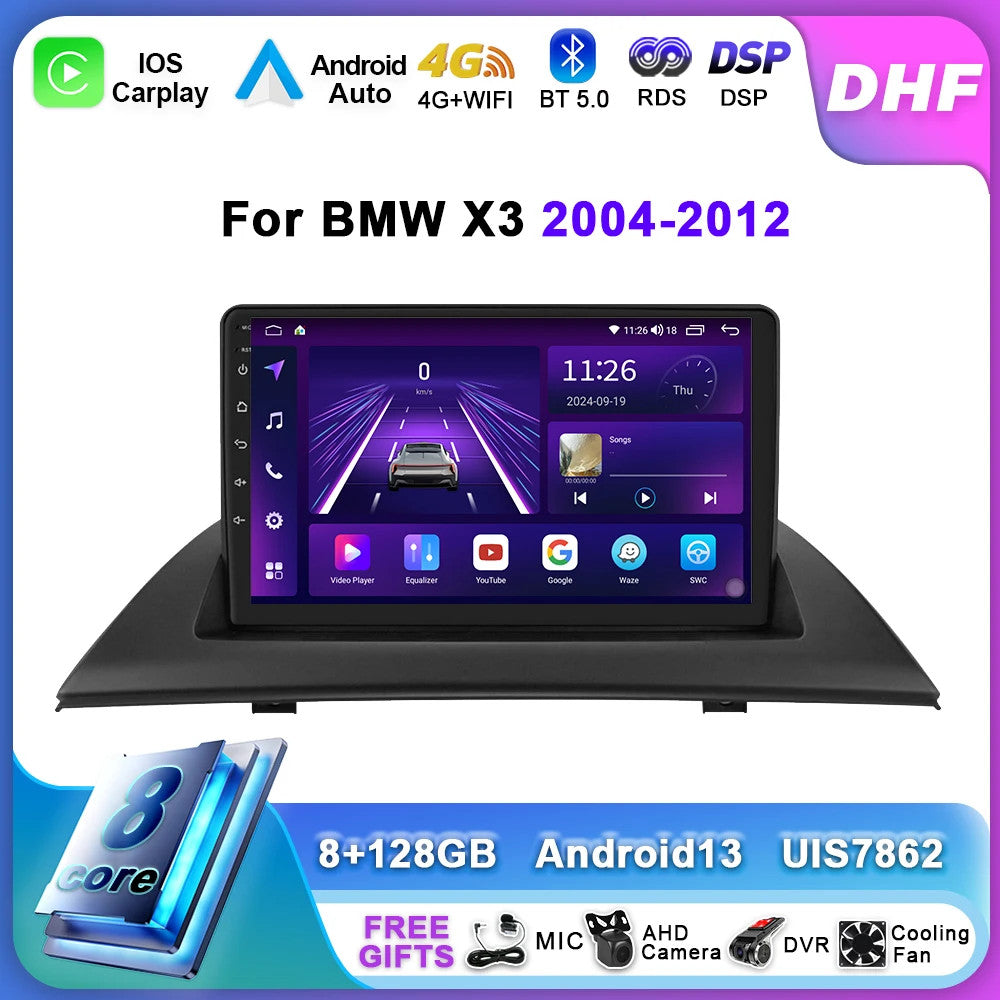 Car Radio for BMW X3 E83 2004-2012 Android Auto CarPlay Stereo Player GPS Screen