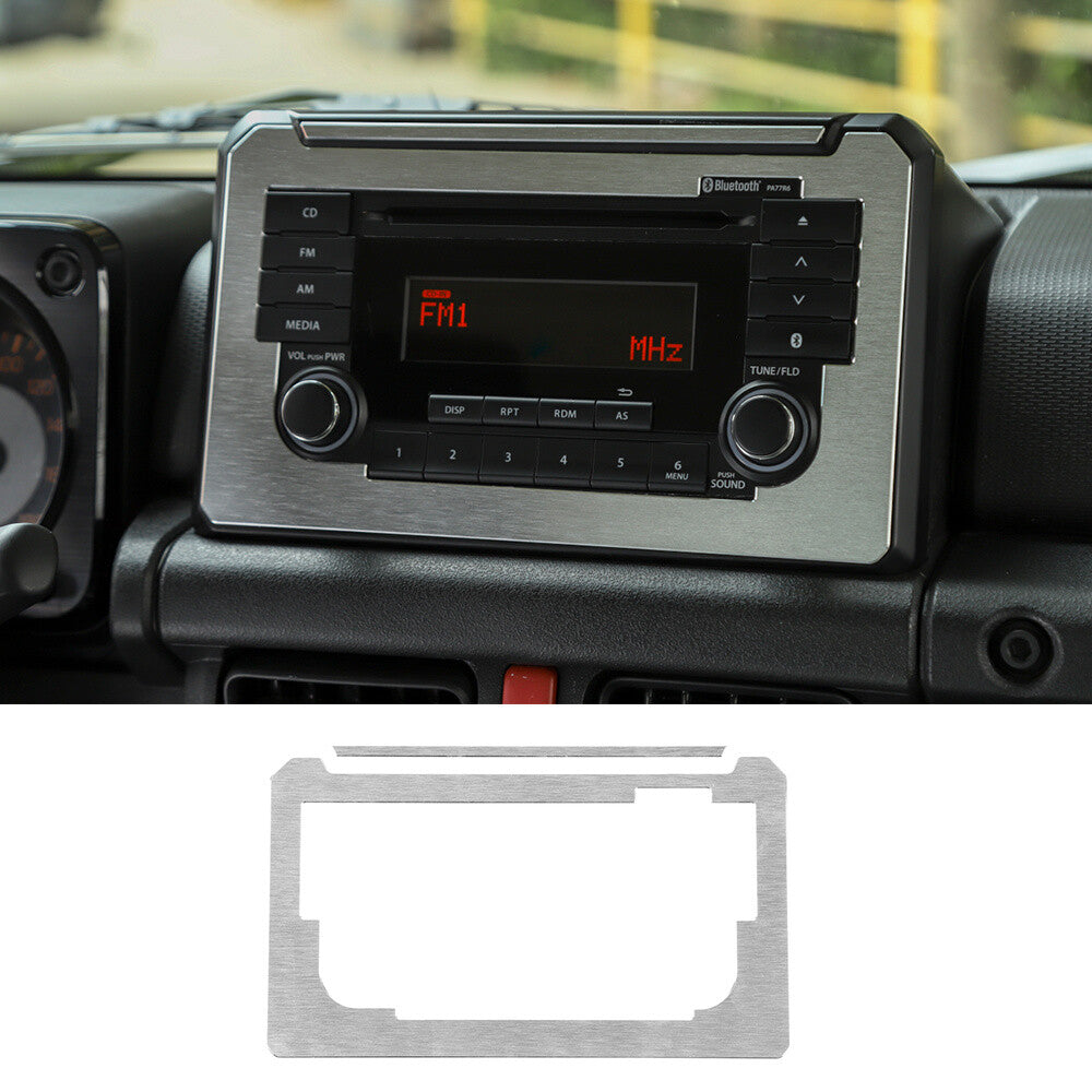 Alloy Silver Center Console CD Screen Panel Decor Cover for Suzuki for Jimny 2019-23