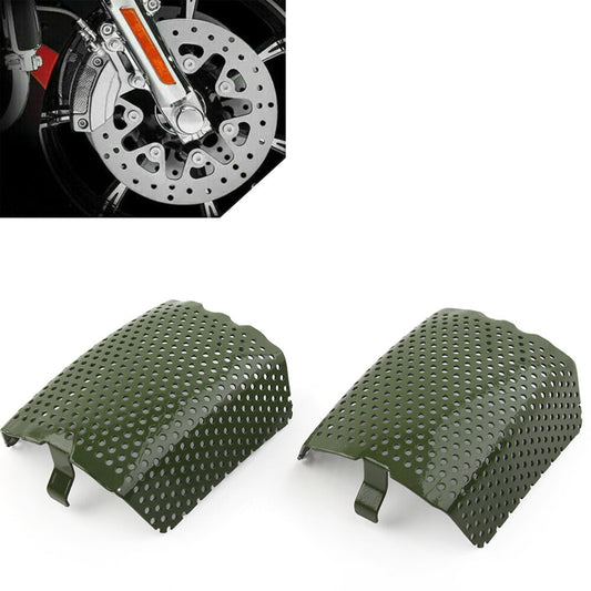 Steel Front Caliper Screen Inserts for Harley V-Rod  Touring 2006-2019 Green