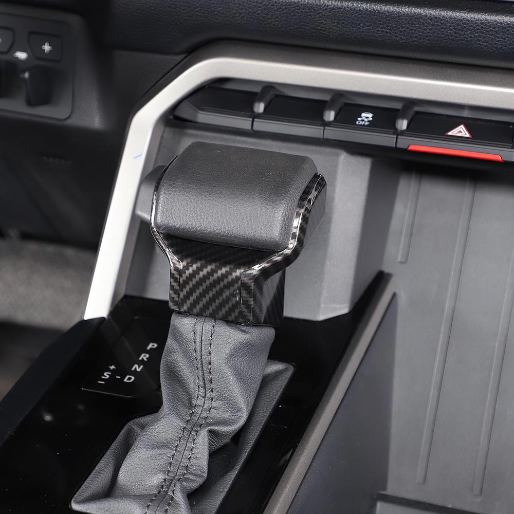 for Toyota Tundra/Sequoia 2022-23 Gear Shifter Lever Side Cover Trim Carbon ABS