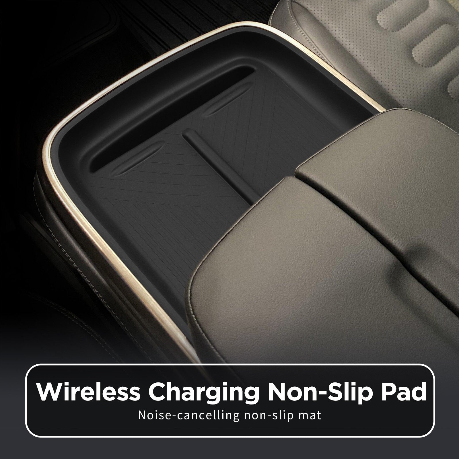 for RIVIAN for R1T R1S 2022-2024 Anti-Slip Pad Silicone Central Wireless Charger