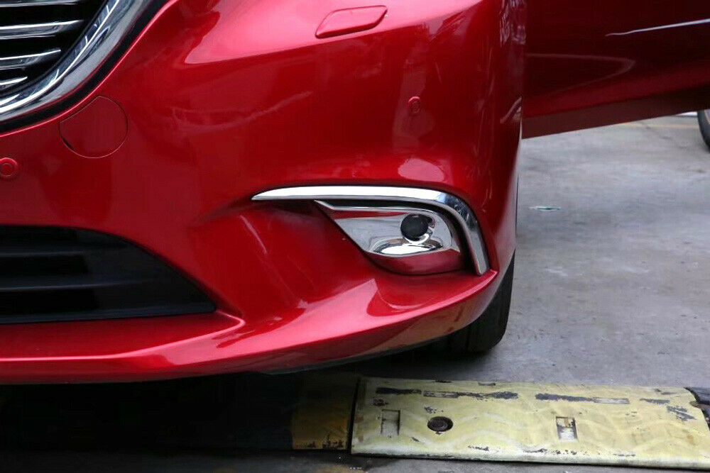 2X for Mazda 6 Atenza 2017-2018 Chrome Front Fog Light Lamp Moulding Cover Trim