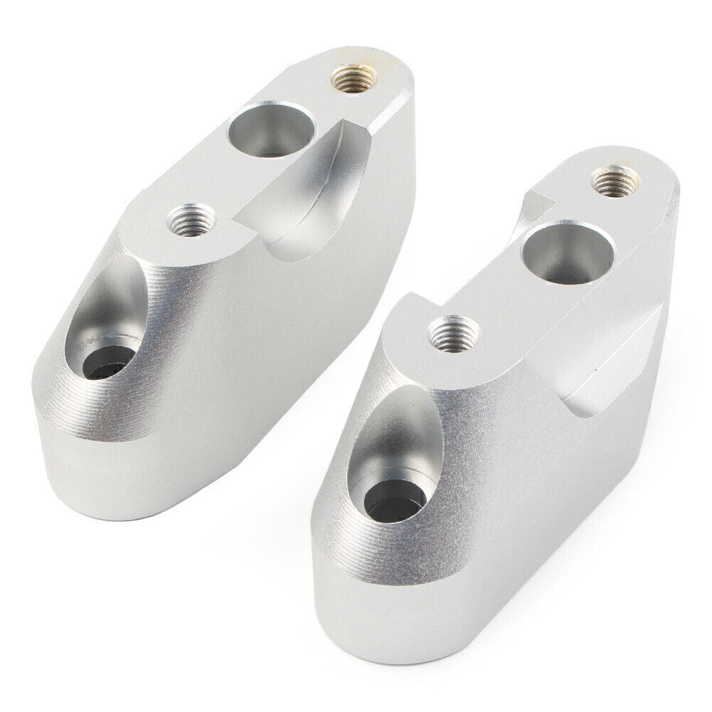 Motorcycle HandleBar Mounts Clamps Risers for BMW R1200RS 2015 -2018 Silver