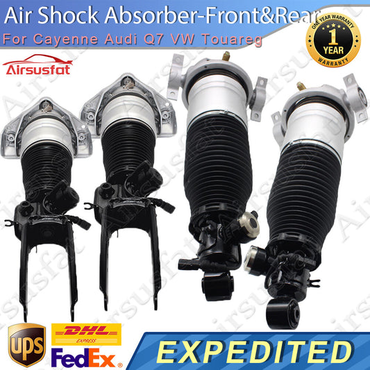 4x FrontRear Air Suspension Shock Struts Fit for Porsche for Cayenne for Audi Q7 for VW Touareg