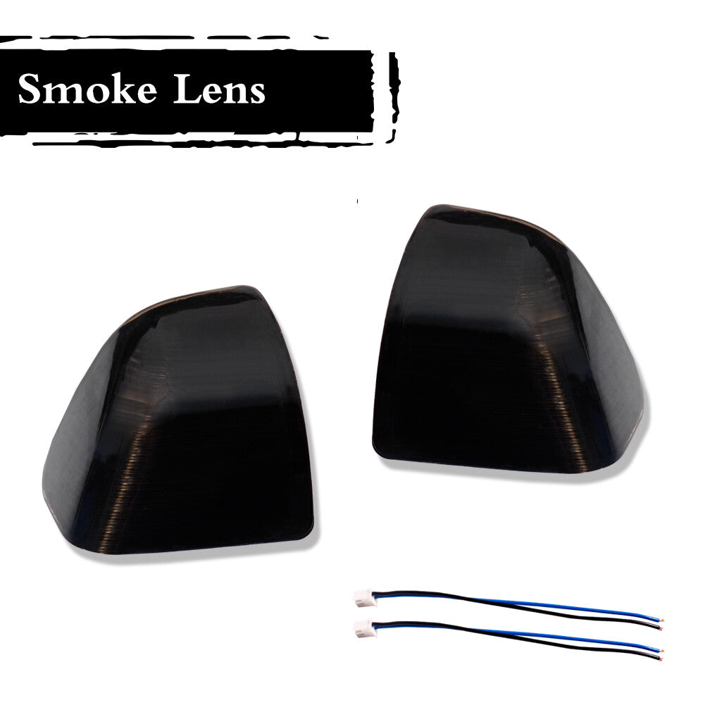 Smoke lens, amber LED side mirror turn signals suitable for Ram 1500 2500 3500