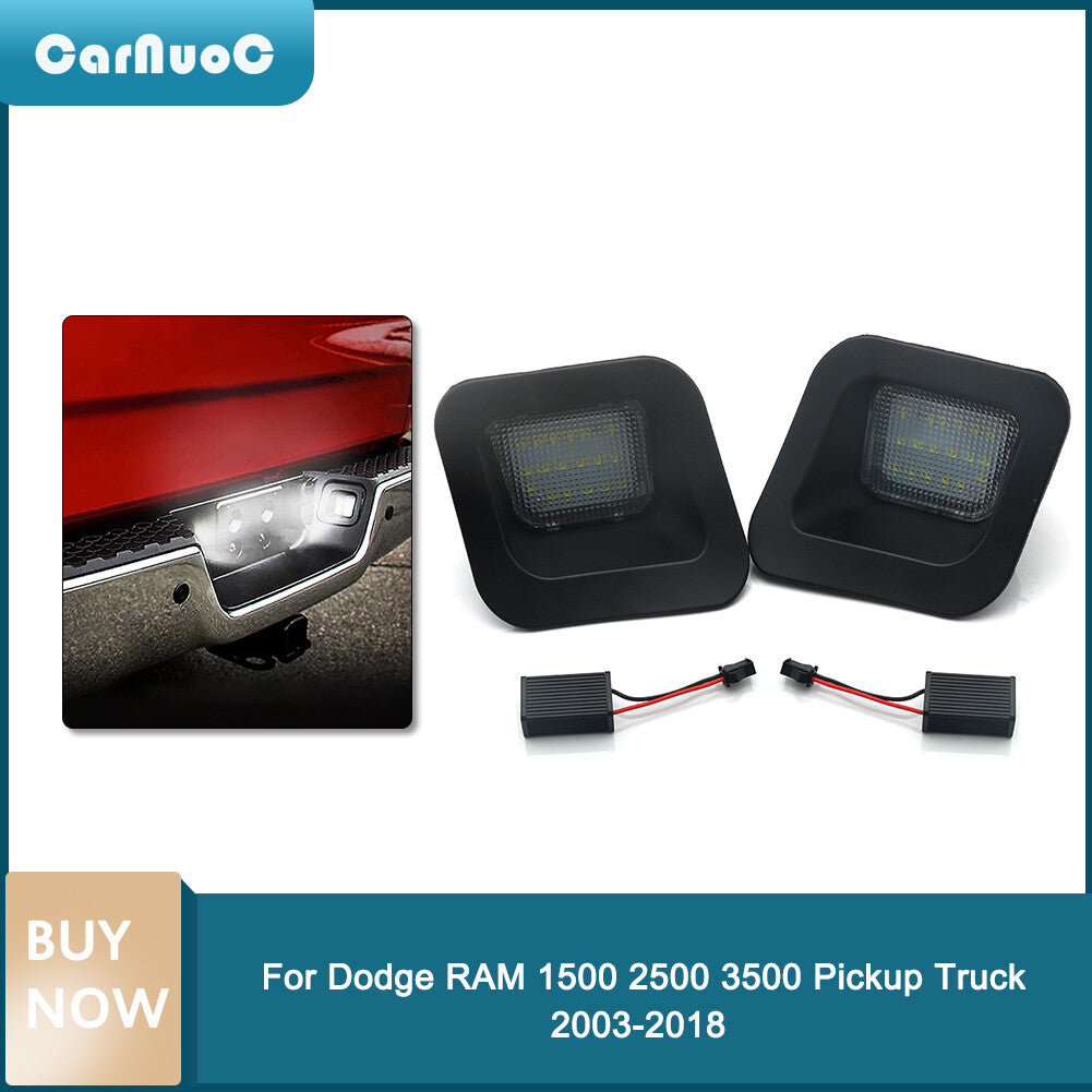 2x LED Number License Plate Light Lamps for Dodge for RAM 2003-2010 1500 2500 3500