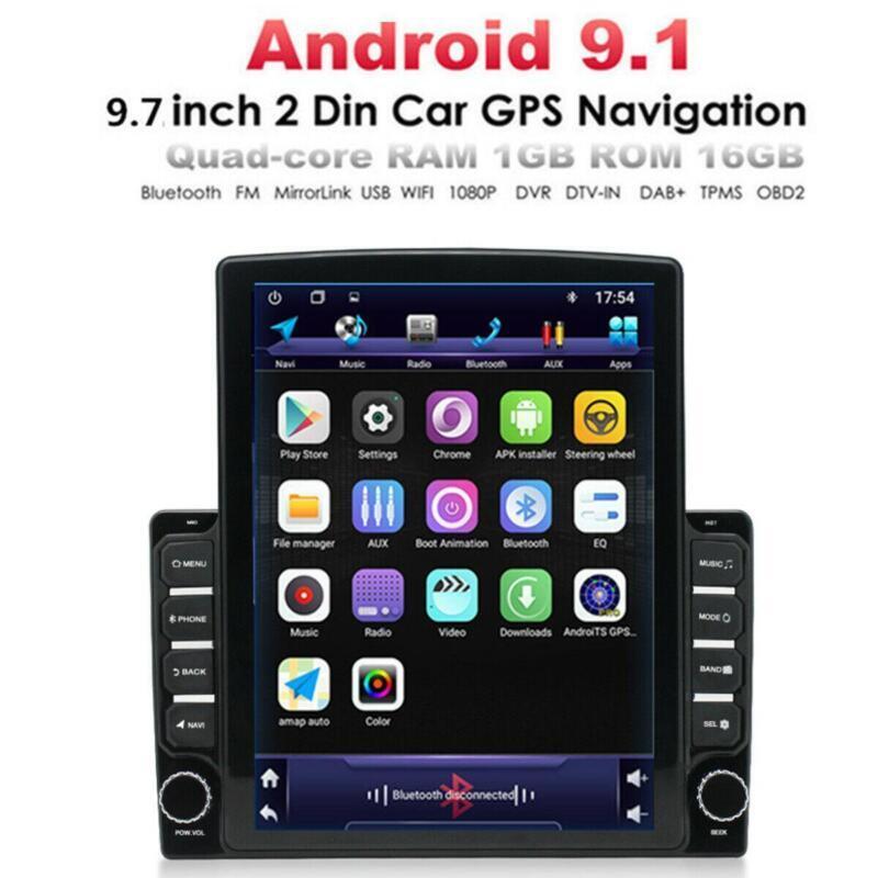 9.7 Double 2 DIN Android 9.1 Car Stereo WIFI Radio GPS Navigation Head Unit