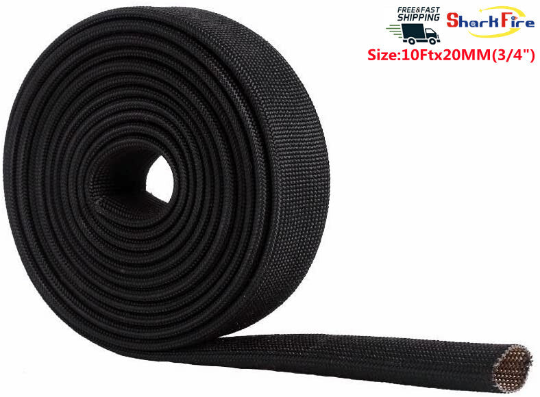 High-Temperature Automatic Heating Jacket, Adjustable Fiberglass Heat Insulation Cover, Black, 10 ft x 3/4 inch