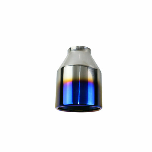 1PC Universal 2.5 ID 4.5 OD Exhaust End Tips Muffler Blue Tips Rolled Tip