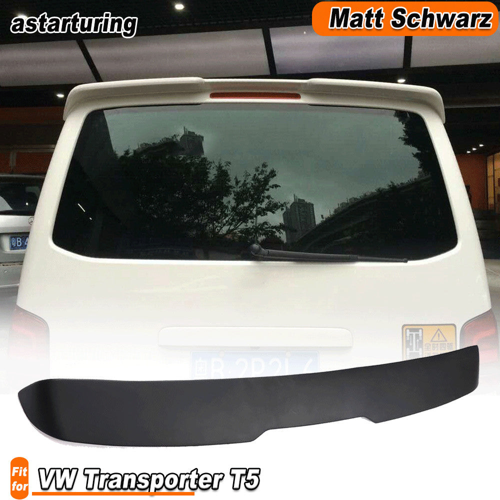 Matt Black Barn Door Rear Roof Spoiler Wing Lip for VW Transporter T5 2010-2015