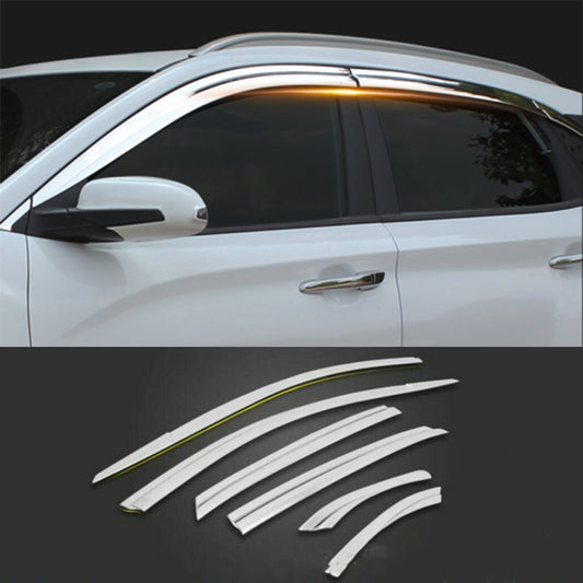 for Hyundai Kona 18-23 silver Window Visor Vent Sun Shade Rain Guard Door Visor