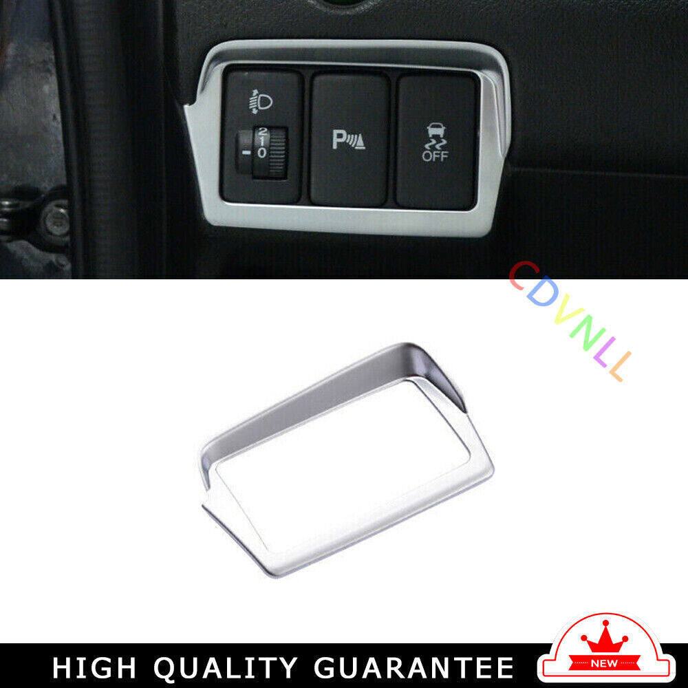 Headlight Button Frame Cover Trim 1PCS for Honda CRV CR-V 2012-2016 Matte Silver